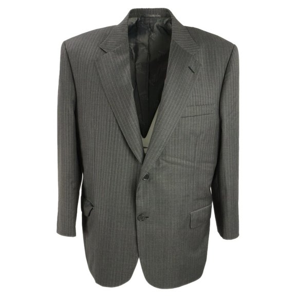 Brioni Palatino Super 150´s Men´s 48R Gray Pin...